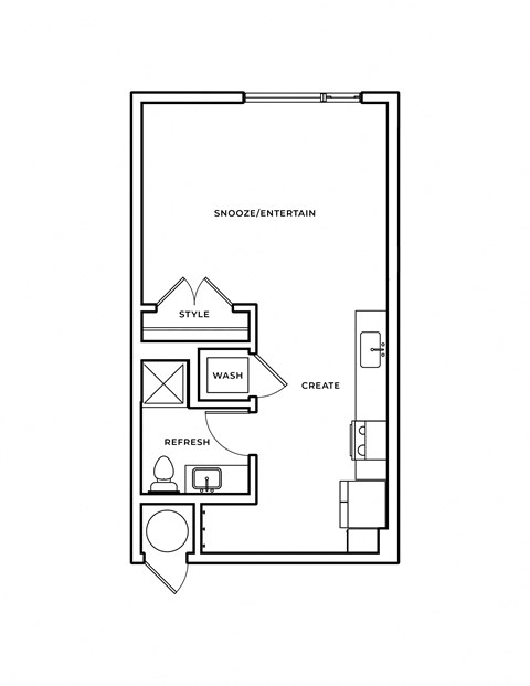A floor plan of a bathroom with a wash basin and toilet.